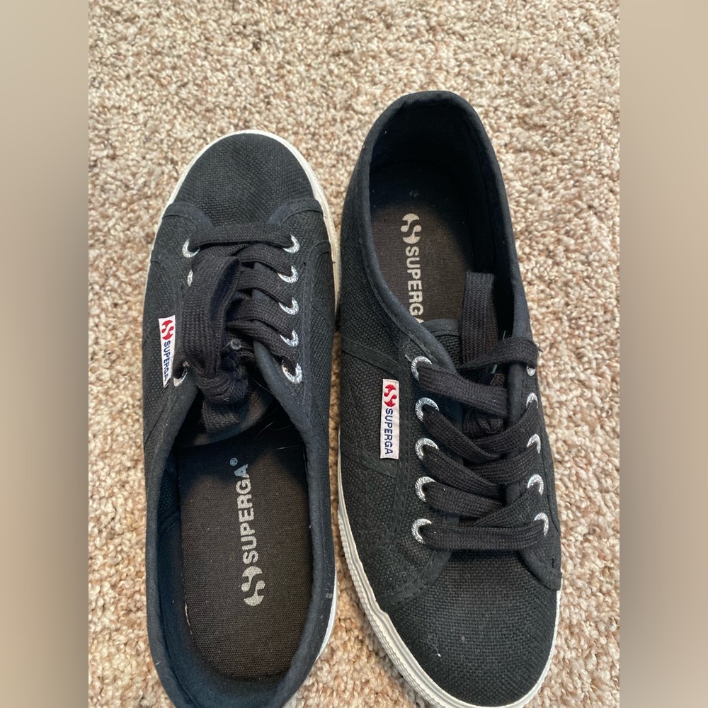 Superga 2740 Platform Sneakers. Black - Picture 5 of 7